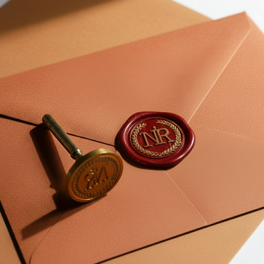 custom brass wax seal for invitations
