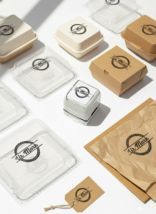 pre inked permanent stamp for plastic packaging