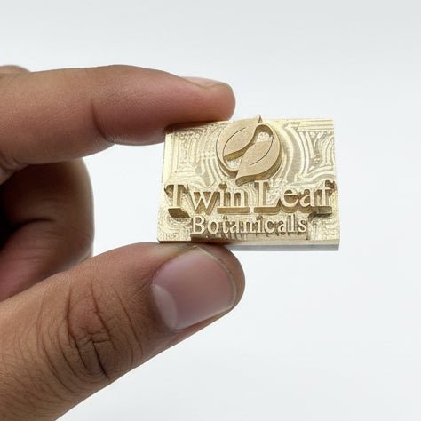 Custom Brass Debossing Stamp with Wooden Handle for Soap, Clay, Leather, Ice & Fondant - Ur mark