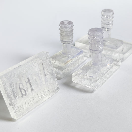 acrylic soap stamp with logo india
