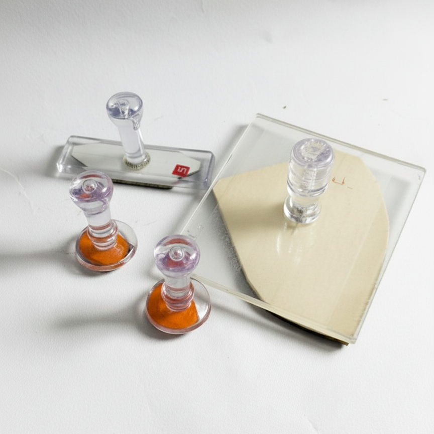 custom clear rubber stamp for branding in Indi