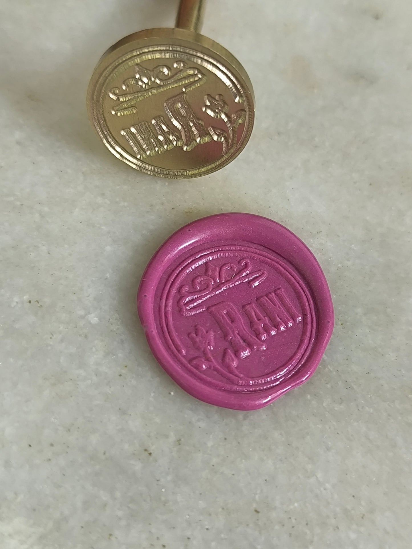 Custom Brass Wax Seal for Invitations, Packaging & Chocolate